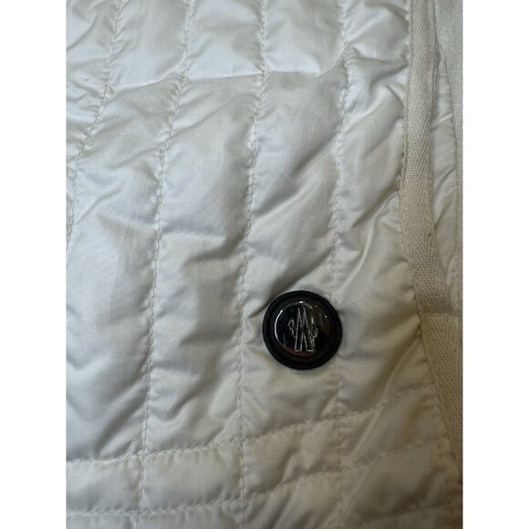 Moncler Women’s Down Puffer Vest Quitted Cream Size 2 M - Picture 7 of 12